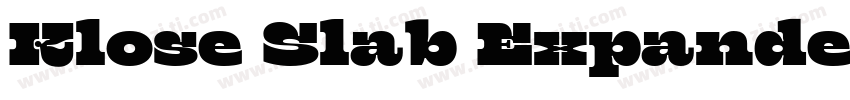 Klose Slab Expanded字体转换